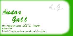 andor gall business card